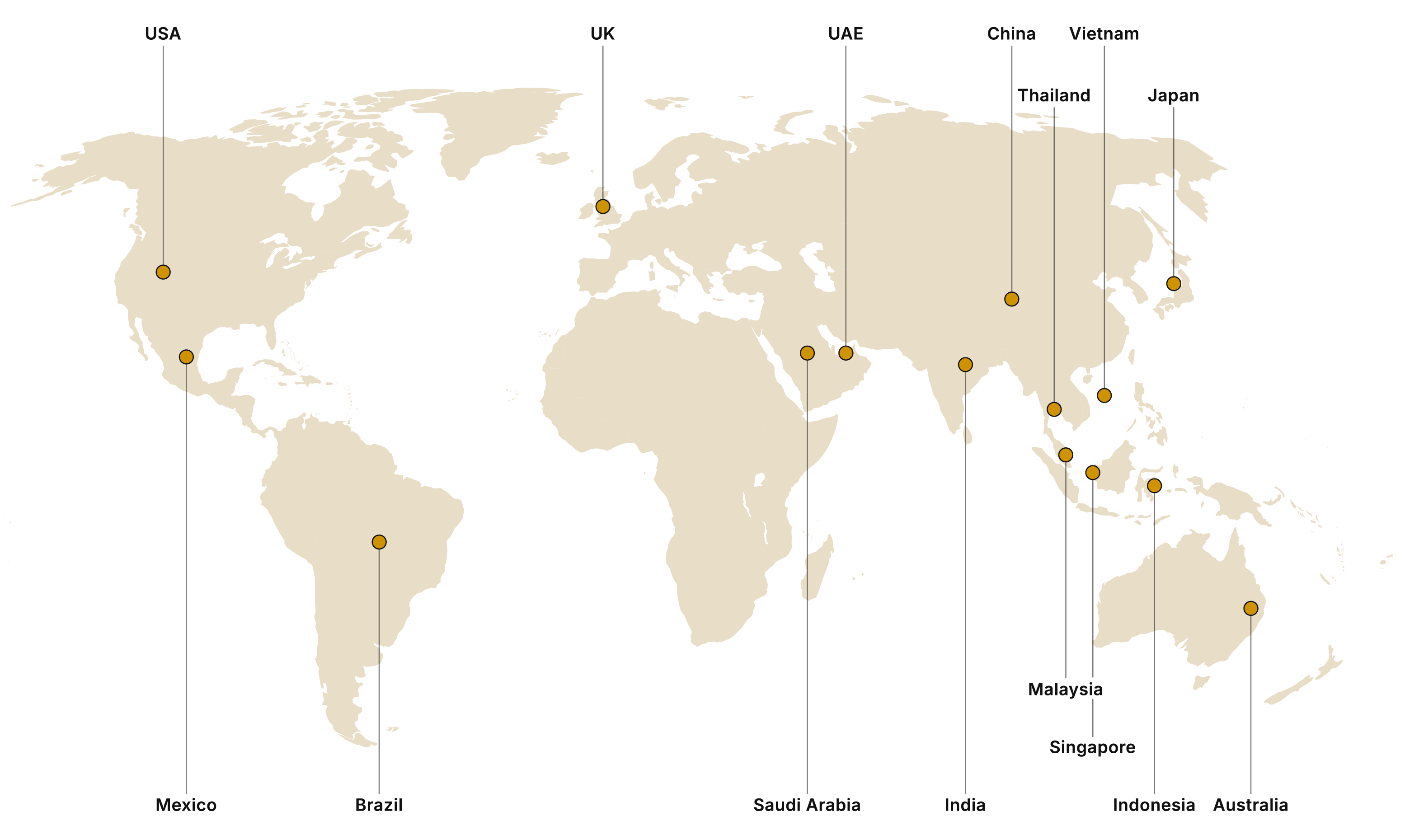 Map of Focus Media's global network of markets